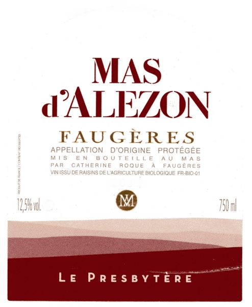 Picture of 2021 Mas d'Alezon - Faugeres Presbytère (750ml)