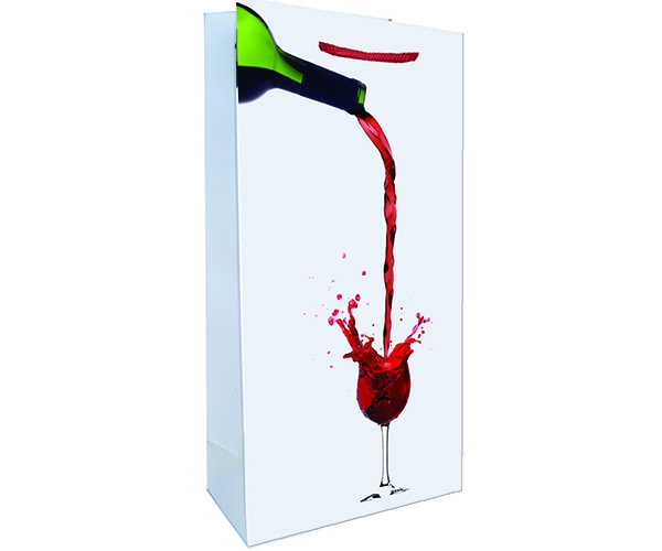 Gift Bag - 2bottle Red wine splash