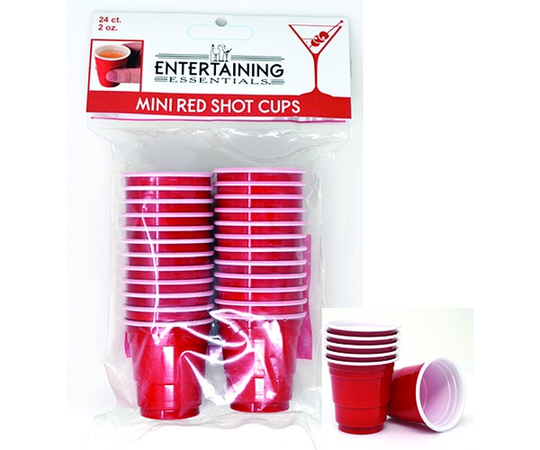 Entertaining Essentials - Red Shot Cups 2oz 24ct