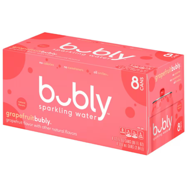 Bubly Grapefruit Sparkling Water 8pk