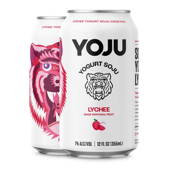 Yoju Yogurt Soju Lychee Cocktail 4pk cans