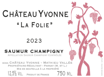 Picture of 2023 Chateau Yvonne - Saumur-Champigny La Folie (750ml)