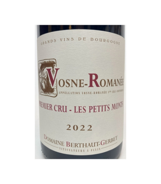 Picture of 2022 Bertheaut-Gerbet - Vosne Romanee Petits Monts (PREARRIVAL)