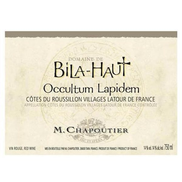 Picture of 2020 Bila Haut (Chapoutier) - Occultum Lapidem (750ml)