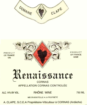 Show details for 2023 Clape - Cornas Renaissance (750ml) PRE ARRIVAL Picture of 2023 Clape - Cornas Renaissance (750ml) PRE ARRIVAL