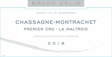 Bruno Colin Chassagne-Montrachet Maltroie label