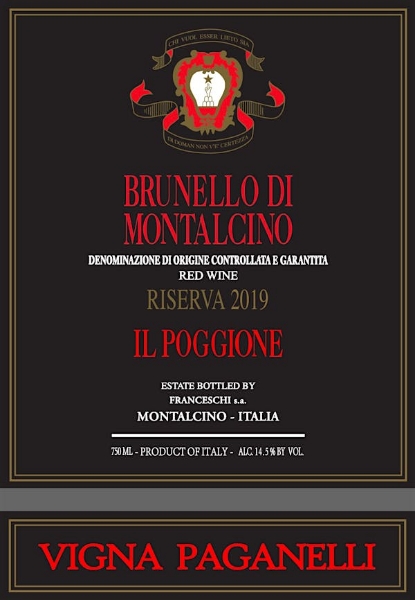 Picture of 2019 Il Poggione - Brunello di Montalcino Riserva (750ml)