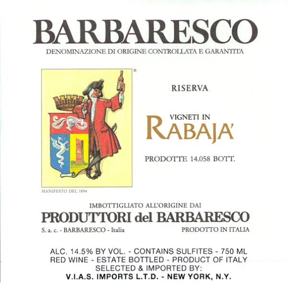 Picture of 2020 Produttori del Barbaresco - Barbaresco DOCG Riserva Rabaja MAGNUM (1.5L)