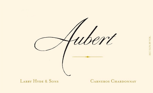 Aubert Chardonnay Larry Hyde & Sons label
