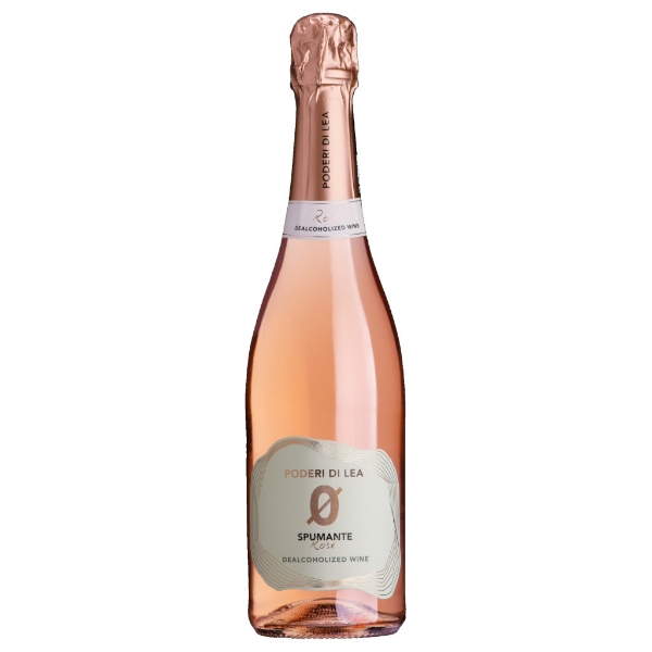 Poderi di Lea Dealcoholized Spumante Rosé bottle 
