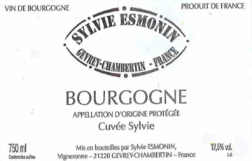Sylvie Esmonin Bourgogne Cuvee Sylvie label