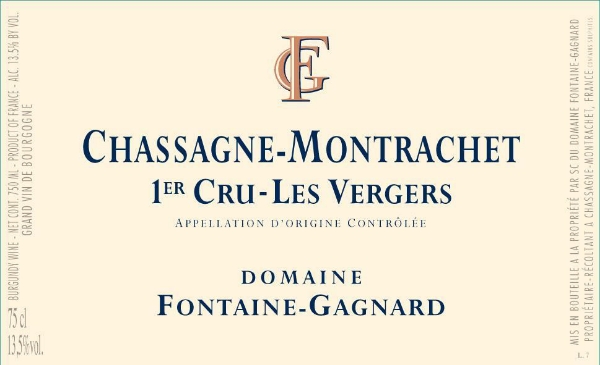 Fontaine-Gagnard Chassagne-Montrachet 1er Cru Les Vergers label