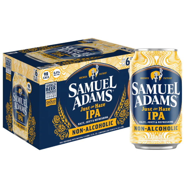 Sam Adams Just the Haze Hazy Juicy Non-Alcoholic IPA 6pk